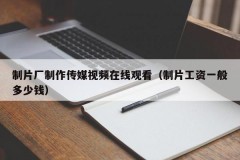 制片厂制作传媒视频在线观看（制片工资一般多少钱）
